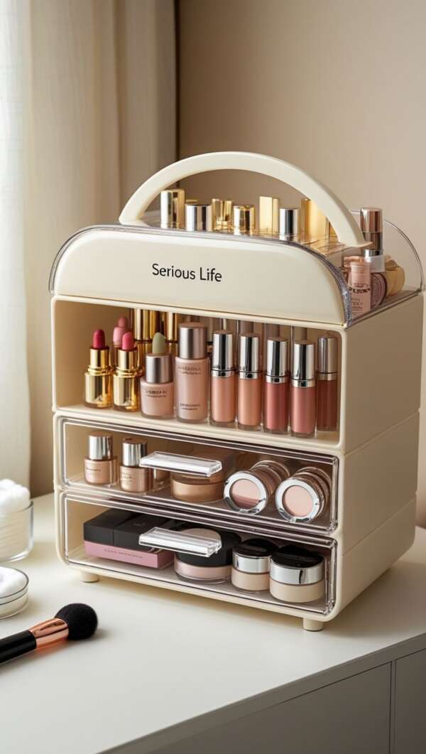 ชั้นไม้ถาดลึก 2 ชั้น – สำหรับของแต่งบ้าน