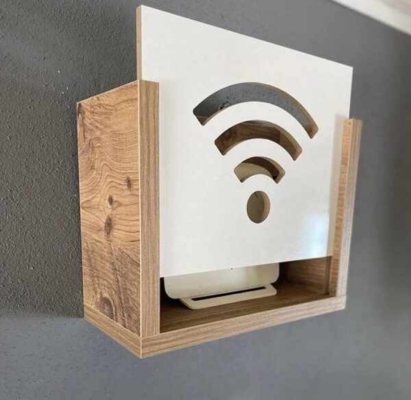 ชั้นไม้สีอ่อนโปร่ง – 2 ชั้นวางของโชว์