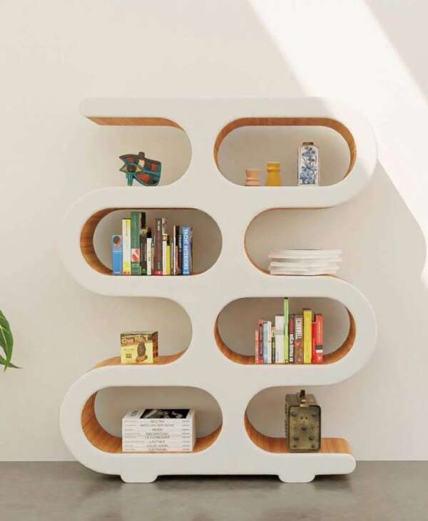 ชั้นวางติดผนังทรงโค้ง