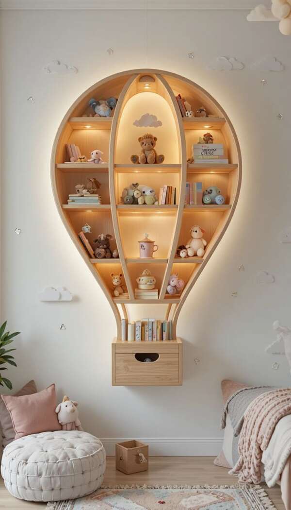 ชั้นวางติดผนังทรงบอลลูน